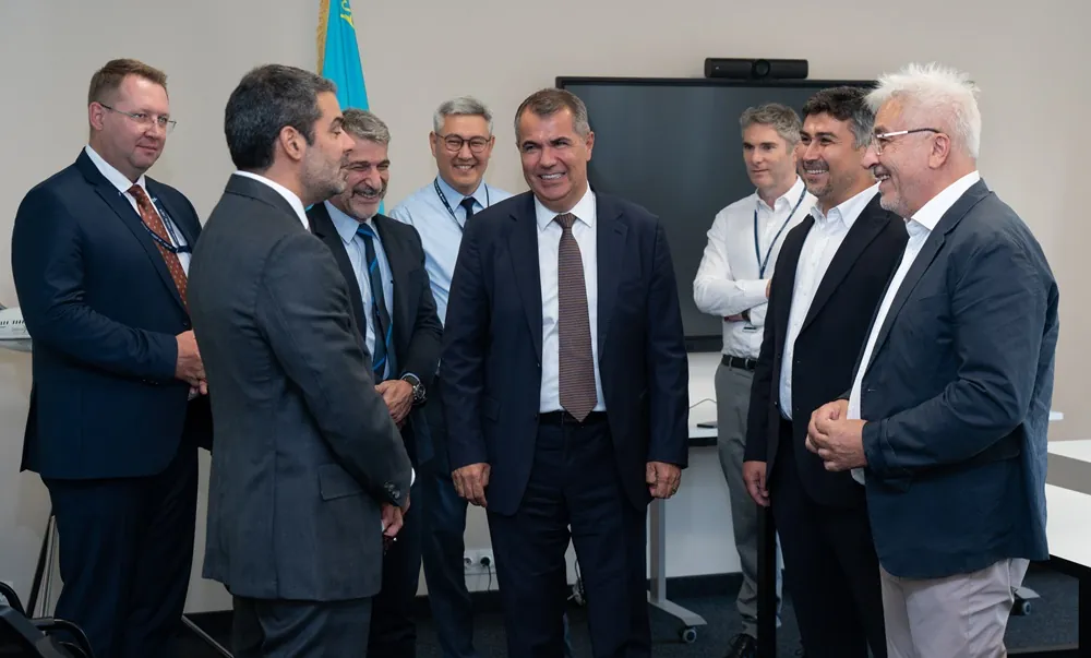 Air Astana and easie by ICRON teams at Almaty International Airport